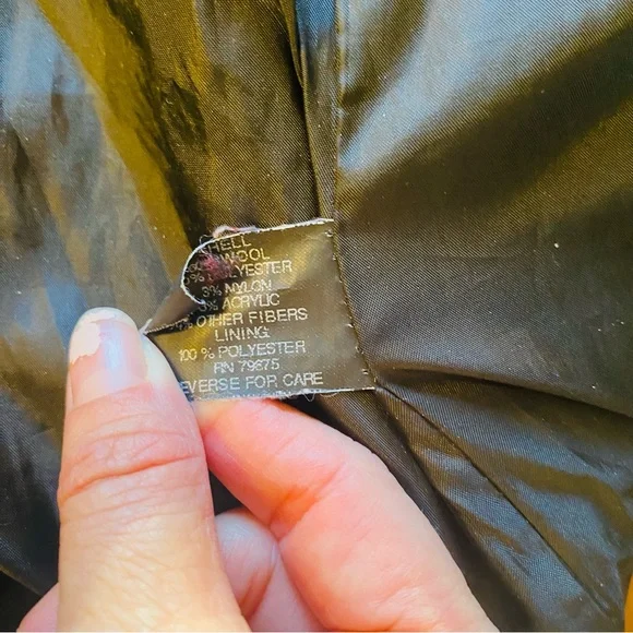 MICHAEL Michael Kors Hooded Wool Blend Peacoat Coat Sz Small Black - Picture 9 of 10